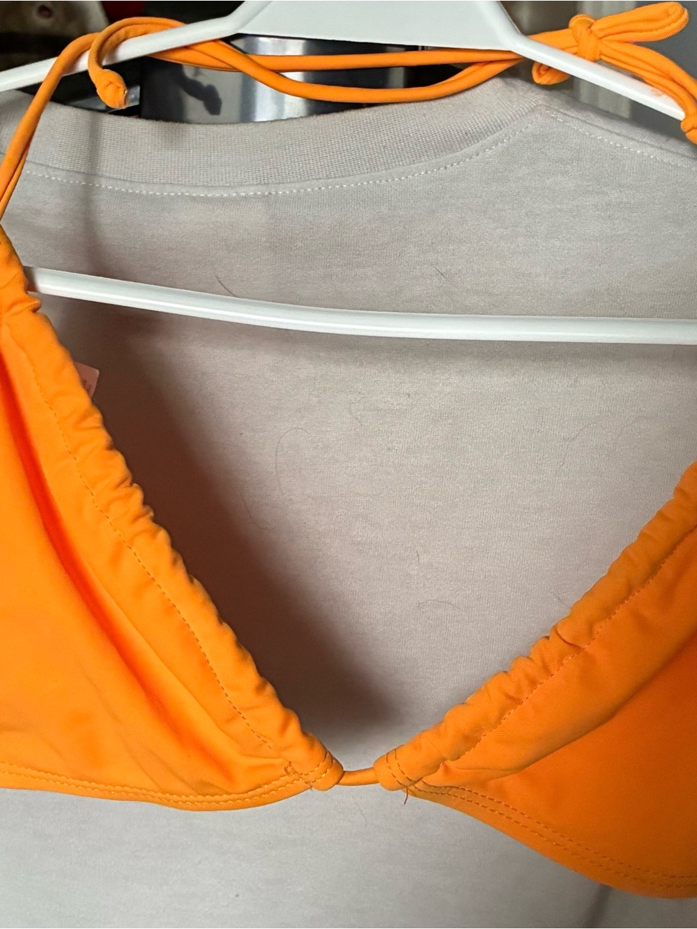 Ardene Bright Orange Triangle Bikini Top